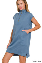 Load image into Gallery viewer, Textured Knit Jacquard Zip Front Tunic Sweatshirt