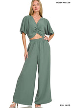 Load image into Gallery viewer, Twist Knot Crop Top &amp; Pant 2 Piece Set