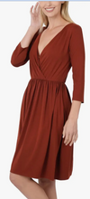 Load image into Gallery viewer, Lynn, Buttery Soft Fabric Surplice Dress With Pockets