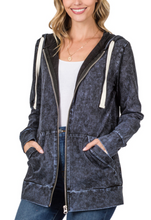 Load image into Gallery viewer, Aries, Mineral Wash Pkt Leggings and Zip Hoodie Set