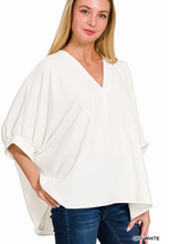 Load image into Gallery viewer, Santana, Cocoon Sleeve V-Neck Hi-Low Oversized Top