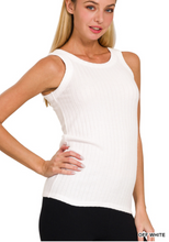 Load image into Gallery viewer, Ribbed Scoop Neck Tank Top
