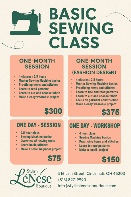 September - Sewing Classes
