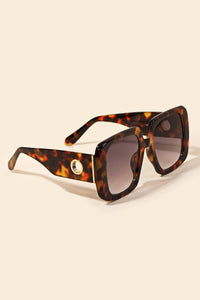 Acetate Square Frame Sunglasses