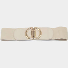 Load image into Gallery viewer, Double Half Open Circle Buckle Stretch Elastic Belt