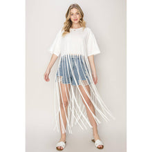 Load image into Gallery viewer, Austin, Long Fringe Cotton Jersey Top