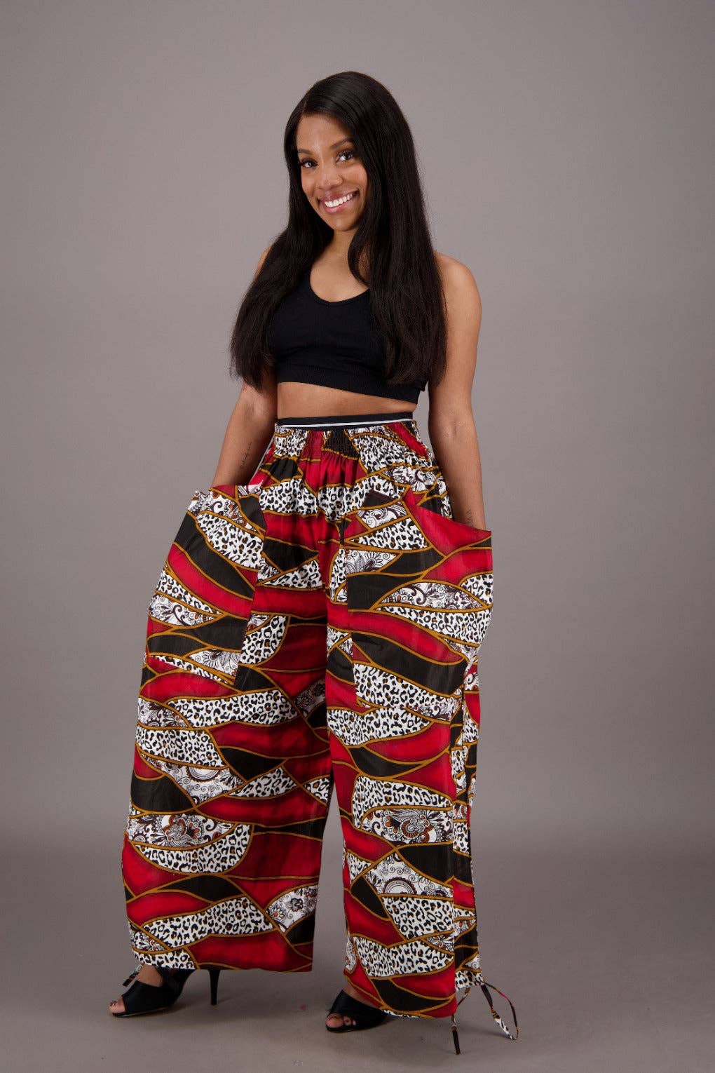 African Print Wide Leg Pants