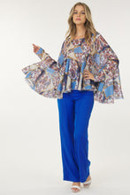 Load image into Gallery viewer, Orchid, Chiffon Ruffle Woven Poncho Top