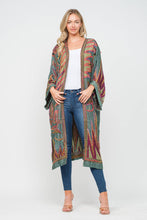 Load image into Gallery viewer, Meghan, Long Cardigan Thick Stitch Hunter Duster w/ Pockets