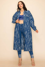 Load image into Gallery viewer, Long Oversized Denim Jacket Long Sleeve with pockets