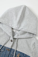 Load image into Gallery viewer, Hoodie Jacket and Barrel Pants Mix Media Denim and Sweat Set