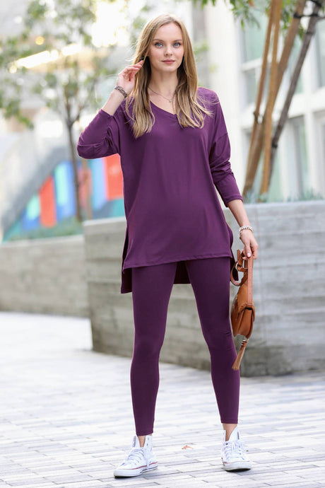 Ally, Legging and Long Sleeve Top Set, Sm-3X
