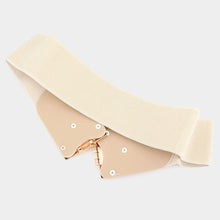 Load image into Gallery viewer, Double Half Open Circle Buckle Stretch Elastic Belt
