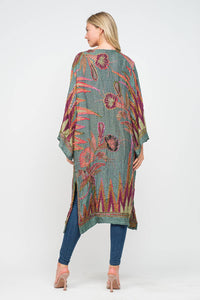 Meghan, Long Cardigan Thick Stitch Hunter Duster w/ Pockets