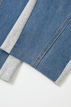 Load image into Gallery viewer, Hoodie Jacket and Barrel Pants Mix Media Denim and Sweat Set