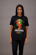 Load image into Gallery viewer, Juneteenth Black Crew Neck Short Sleeve Tee