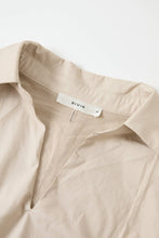 Load image into Gallery viewer, Woven Bubble High Low Long Sleeve Collar Shirt