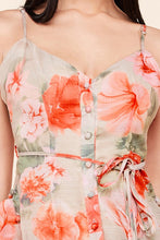 Load image into Gallery viewer, Atlantis, Floral Chiffon Print Ruffle Dress
