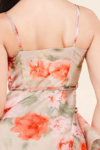 Load image into Gallery viewer, Atlantis, Floral Chiffon Print Ruffle Dress