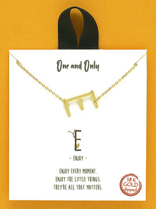 Letter Initials, 18k Gold Delicate Necklace