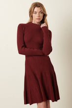 Load image into Gallery viewer, Zane, Mock Neck Rib Sweater Dress
