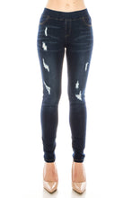 Load image into Gallery viewer, Distress Ripped Pull on Skinny Denim Jeggings S-3X