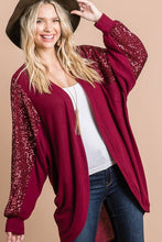 Load image into Gallery viewer, Long Sleeve Tunic Sequin Shoulder Cardigan
