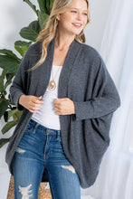 Load image into Gallery viewer, Cocoon Dolman Rib Knit Sweater Cardigan