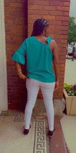 Camilla,Tie Cold Shoulder Woven Blouse Top