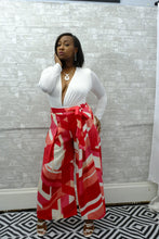 Load image into Gallery viewer, Fiesta, Woven Wide Leg Printed Belted Pants, S - 2X