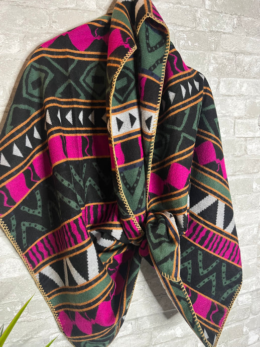 Shayla Multi Color Long Scarf Wrap