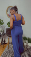 Load image into Gallery viewer, Knit Top &amp; Woven Pants Mix Jumpsuit w/ pockets