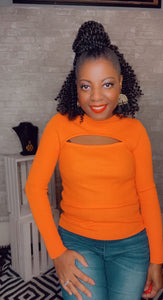 Spirit, Long Sleeve Orange Sweaters