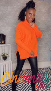 Spirit, Long Sleeve Orange Sweaters