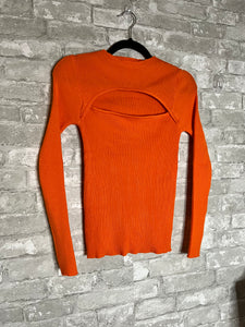 Spirit, Long Sleeve Orange Sweaters