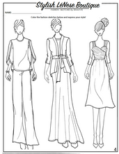 Load image into Gallery viewer, Fashion Coloring Book - Digital Download