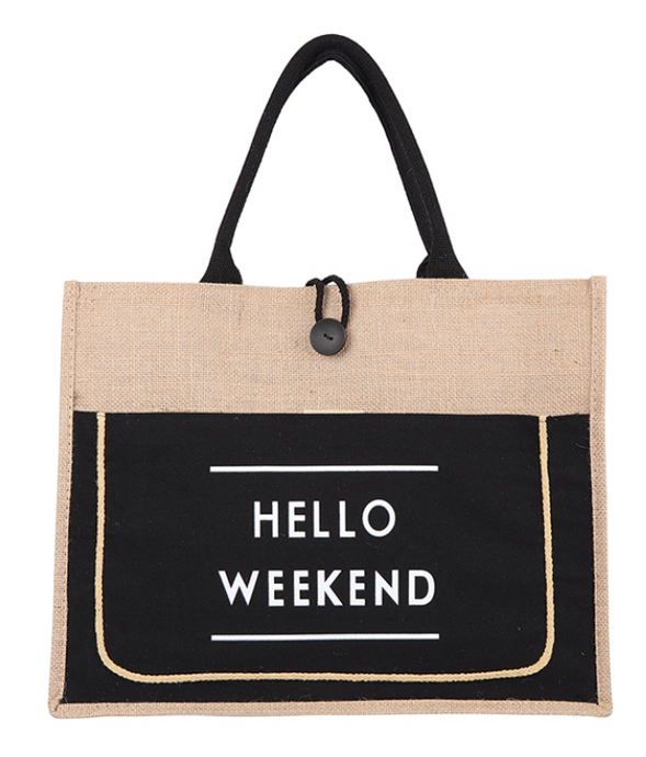 Hello Weekend Tote Bag