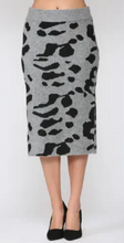 Load image into Gallery viewer, Samara, Sweater Knit Leopard Print Midi Skirt