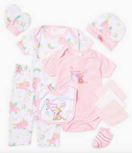10 Piece Box Set Unicorn 0-6 Months