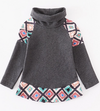 Load image into Gallery viewer, Mommy and Me, Print Cowl Neck Knit Shirt Poncho