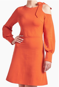 Caprice Dress - Fit and flare dress with shoulder cut-out