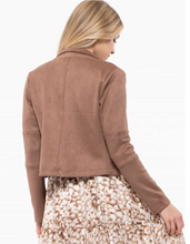 Load image into Gallery viewer, Sable, Long Sleeve Faux Suede Crop Jacket