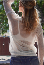 Load image into Gallery viewer, Shira, Long Sleeve Sheer Ballet Neck Sweater