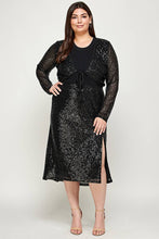 Load image into Gallery viewer, Sequin Bolero Top and A-Line Skirt Set, Plus