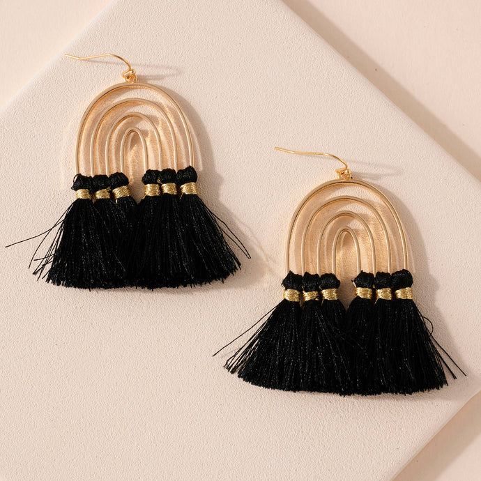 Tassel Arch Dangling Earrings