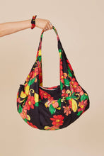 Load image into Gallery viewer, Adelisa Printed Banana Shoulder Bag in Black Citrus Floral