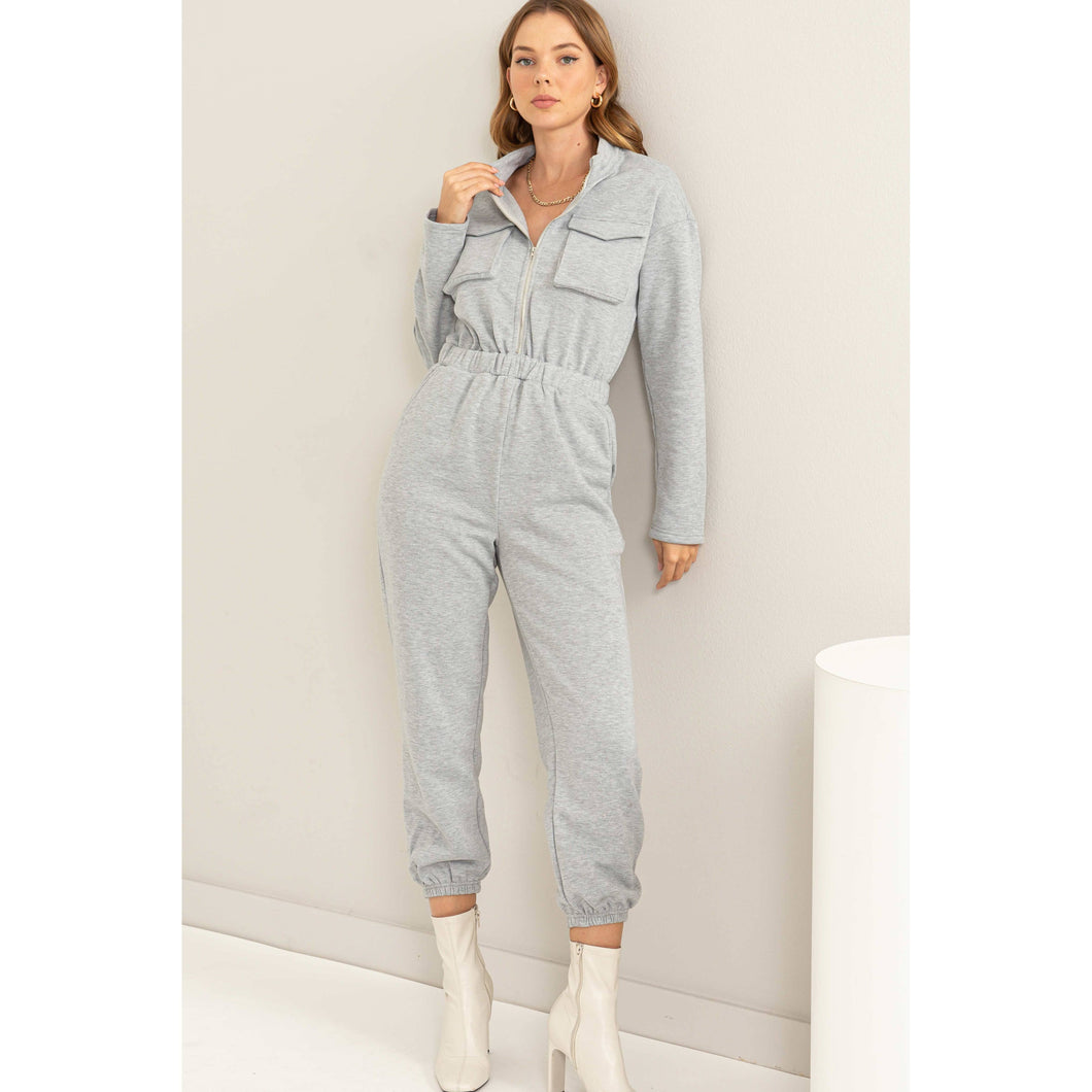 Upgrade Brushed French Terry Jumpsuit w/ pockets